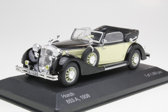 Horch 853A 1938, musta/beige - Sulje napsauttamalla kuva