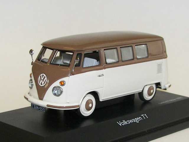 VW T1 Kleinbus, ruskea/valkoinen