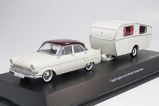 Opel Kapitän with Dethleffs Globetrotter camping-trailer