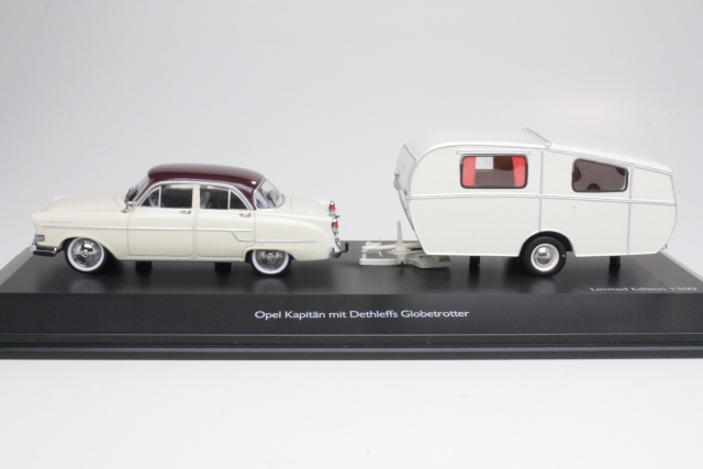 Opel Kapitän with Dethleffs Globetrotter camping-trailer