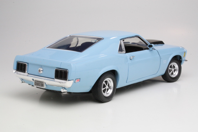 Ford Mustang Boss 429 Coupe 1970, light blue - Click Image to Close
