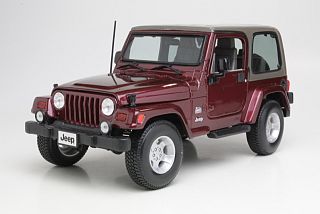 Jeep Wrangler Sahara, tummanpunainen - Sulje napsauttamalla kuva