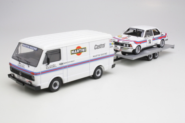 VW LT28-a "Martini" + Autotraileri - Sulje napsauttamalla kuva