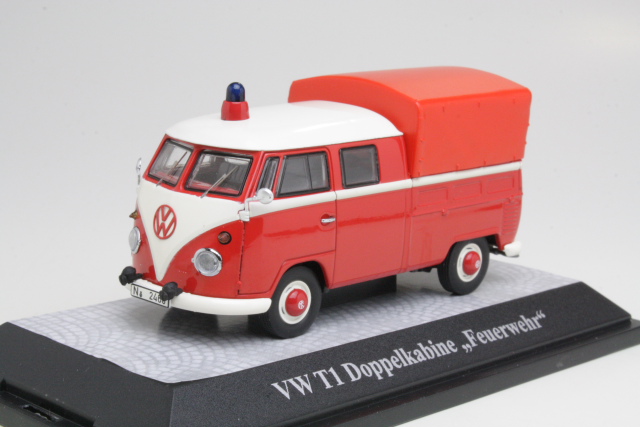 VW T1 Dbbel Kabine "Feuerwehr", punainen - Sulje napsauttamalla kuva