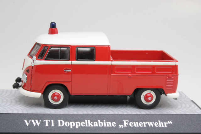 VW T1 Dbbel Kabine "Feuerwehr", punainen - Sulje napsauttamalla kuva