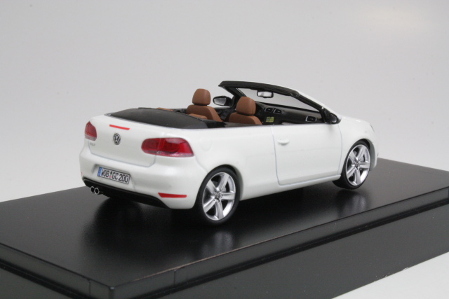 VW Golf 6 Cabriolet, valkoinen - Sulje napsauttamalla kuva