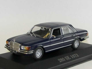 Mercedes 280SE (w116) 1972, tummansininen - Sulje napsauttamalla kuva