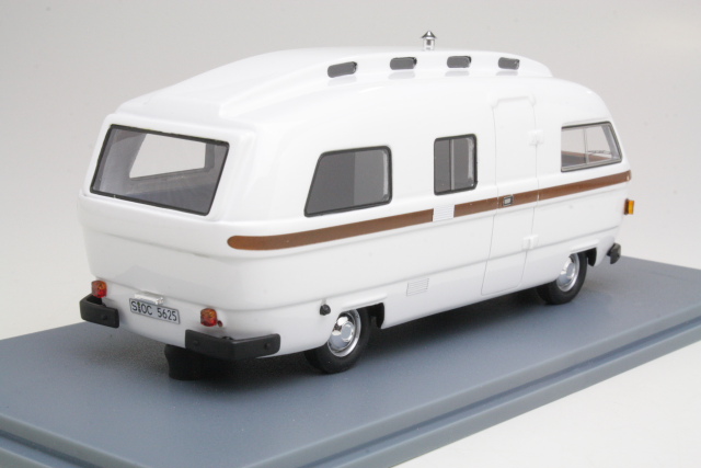 Mercedes L206D Orion II Camper 1974, valkoinen