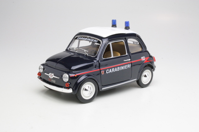 Fiat 500 1965 Carabinieri, tummansininen - Sulje napsauttamalla kuva
