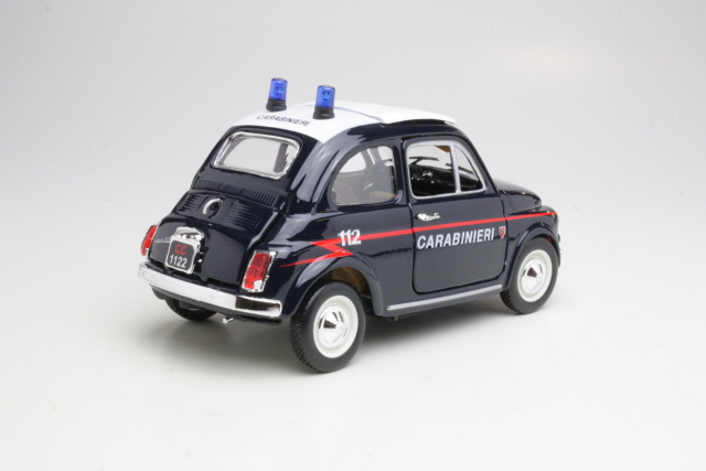 Fiat 500 1965 Carabinieri, tummansininen - Sulje napsauttamalla kuva