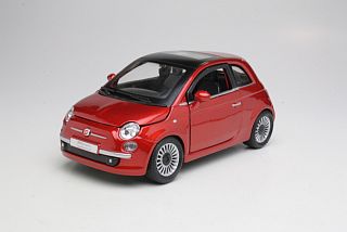 Fiat 500 2007, metallinpunainen - Sulje napsauttamalla kuva