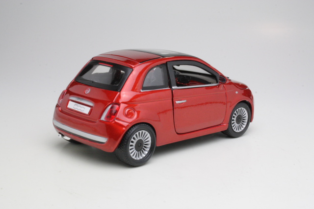 Fiat 500 2007, metallinpunainen - Sulje napsauttamalla kuva