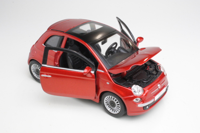Fiat 500 2007, metallinpunainen