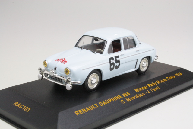 Renault Dauphine, 1st. Monte Calo 1958, G.Monraisse, no.65