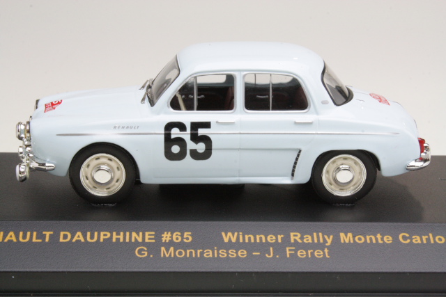 Renault Dauphine, 1st. Monte Calo 1958, G.Monraisse, no.65 - Sulje napsauttamalla kuva