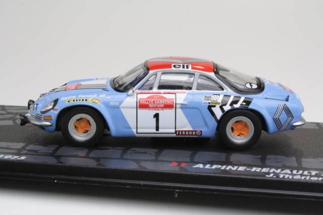 Alpine Renault A110 1800, San Remo 1973, J.Therier, no.1 - Sulje napsauttamalla kuva