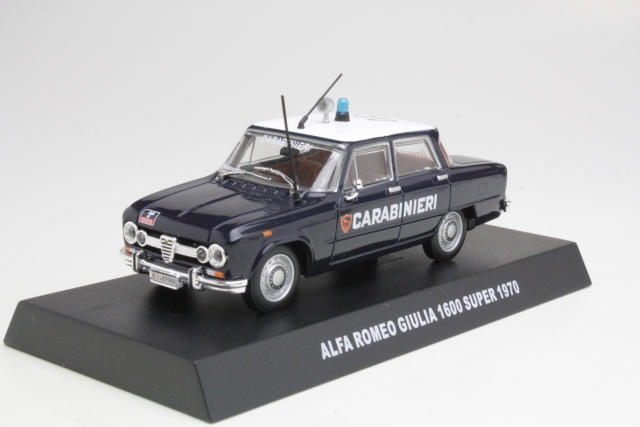 Alfa Romeo Giulia 1600S 1970, tummansininen "Carabinieri" - Sulje napsauttamalla kuva