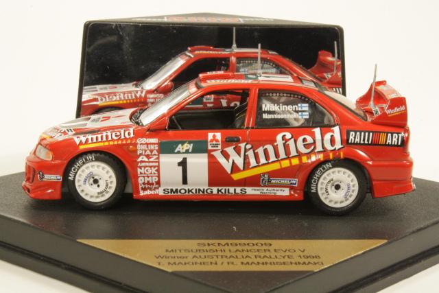 Mitsubishi Lancer Evo V, 1st. Australia 1998, T.Mäkinen, no.1