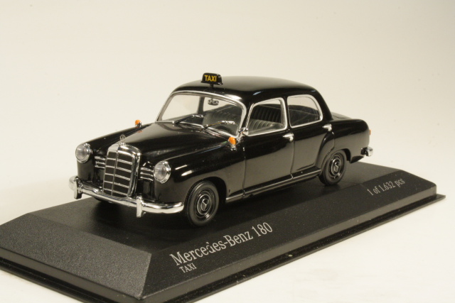 Mercedes 180 (w120) 1955 Taxi, musta - Sulje napsauttamalla kuva