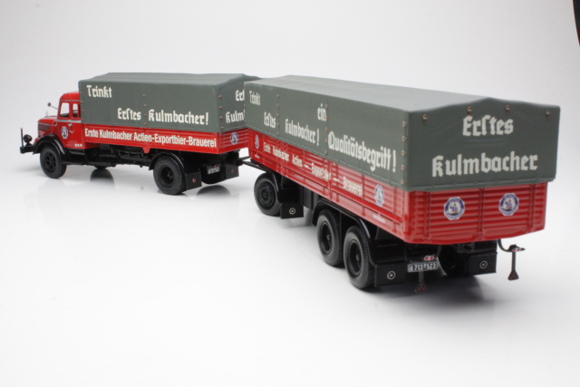 Krupp Titan + Täysperävaunu "EKU", punainen/harmaa