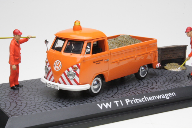 VW T1 "Tiefbauamt" + 2 figuria 1962, oranssi