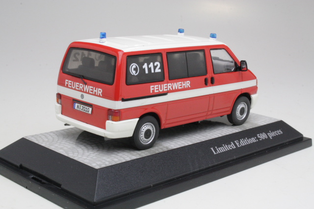 VW T4 Bus "Feuerwehr" 1991, punainen - Sulje napsauttamalla kuva