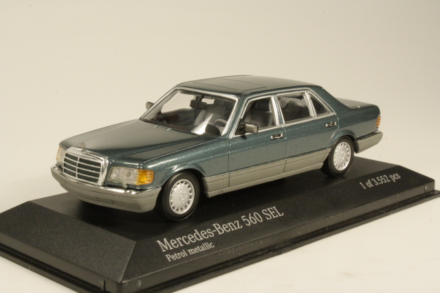 Mercedes 560SEL 1989, blue - Sulje napsauttamalla kuva