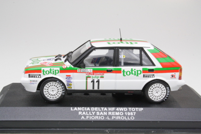 Lancia Delta HF 4WD "Totip", San Remo 1987,A.Fiorio, no.11 - Sulje napsauttamalla kuva