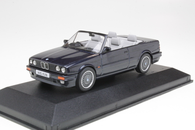 BMW 325i (e30) Convertible (RHD), tummansininen - Sulje napsauttamalla kuva