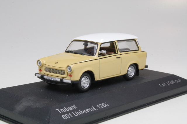 Trabant 601 Universal 1965, beige/valkoinen - Sulje napsauttamalla kuva
