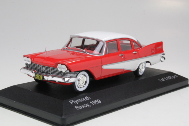 Plymouth Savoy 1959, punainen/valkoinen - Sulje napsauttamalla kuva