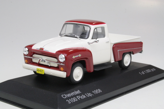 Chevrolet 3100 Pick Up 1958, punainen/valkoinen - Sulje napsauttamalla kuva