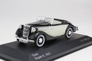 Opel Super 6 1937, musta/beige - Sulje napsauttamalla kuva