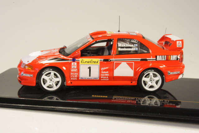 Mitsubishi Lancer Evo VI, 1st. Monte Carlo 1999, Mäkinen, no.1 - Sulje napsauttamalla kuva